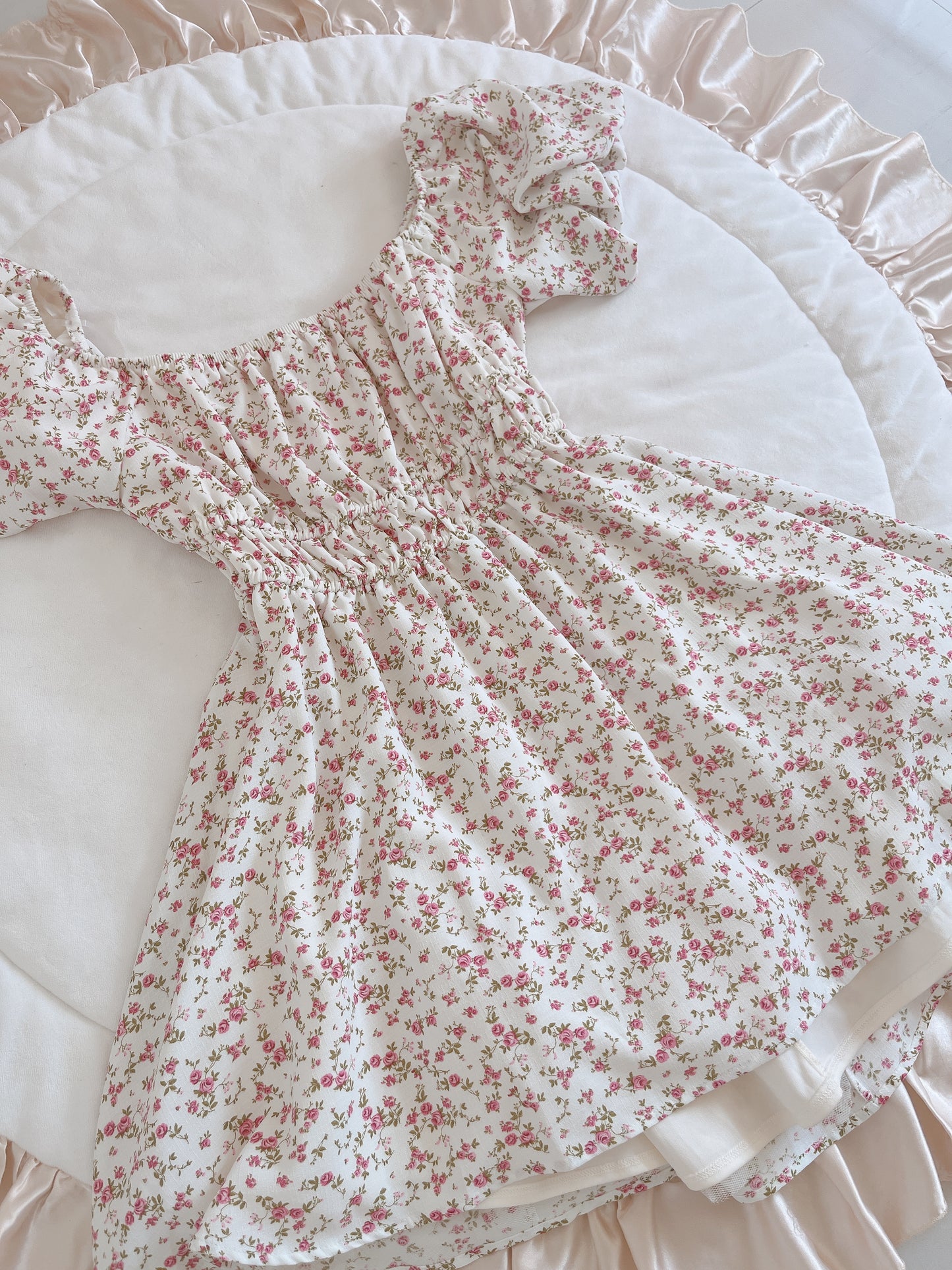 tiny floral flare dress