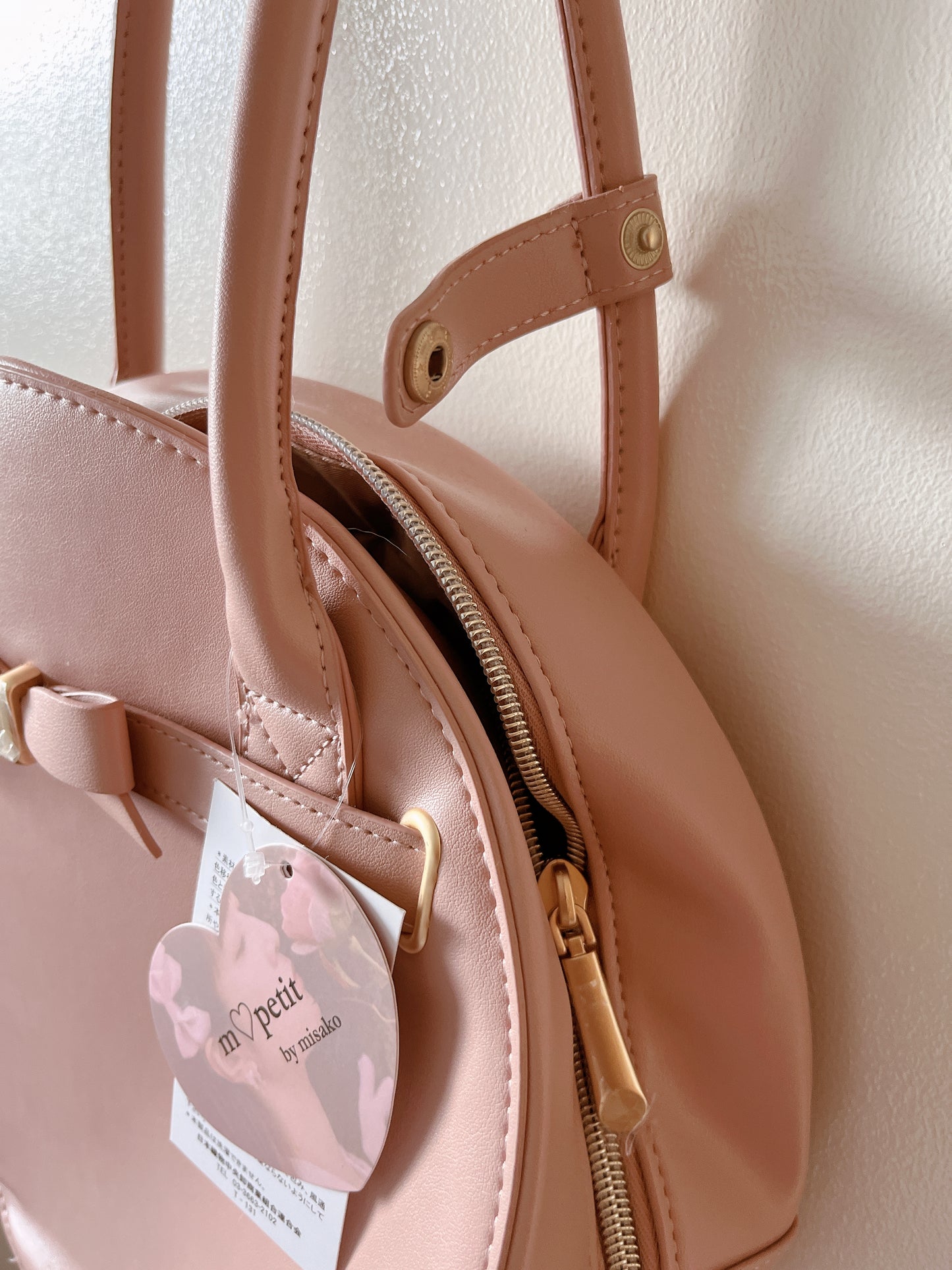 m♡petit dusty pink circle purse